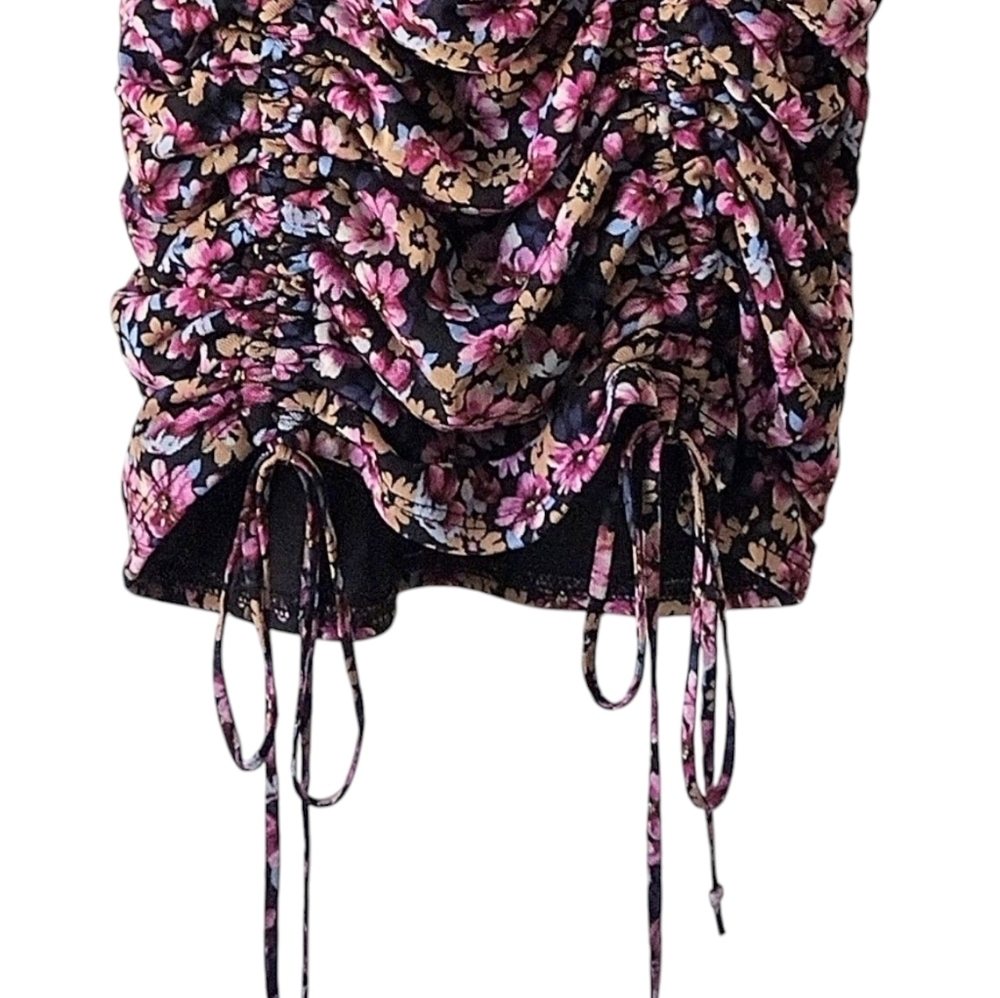 Live To Be Spoiled Floral Ruched Dress Size Small - Picture 4 of 6
